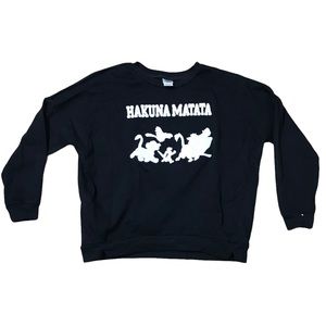 Disney Lion King Sweater Hakuna Matata black Sweater L (girls) Disney